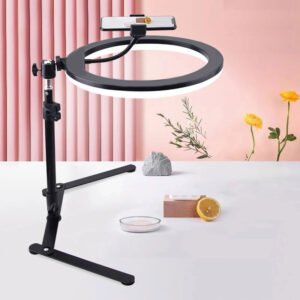 Cell Phone Stander With Led Ring Light
