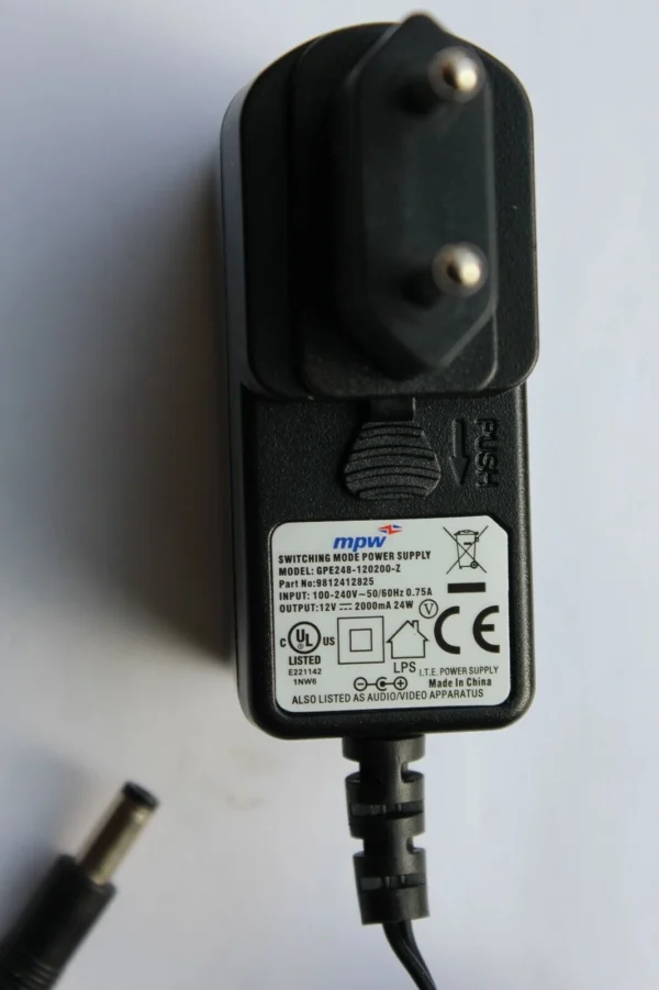 MPW Switching Mode Power Supply In 240v 750mA output DC 12v 24w 2.0A EURO PLUG Charger price in Pakistan
