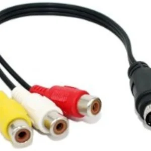 S-Video 7-Pin Mini-DIN Male to 3 RCA Female Cable price in Pakistan